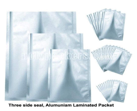 Aluminum Three Side Seal Both Side Silver Laminated Packet (Aloi Foil)