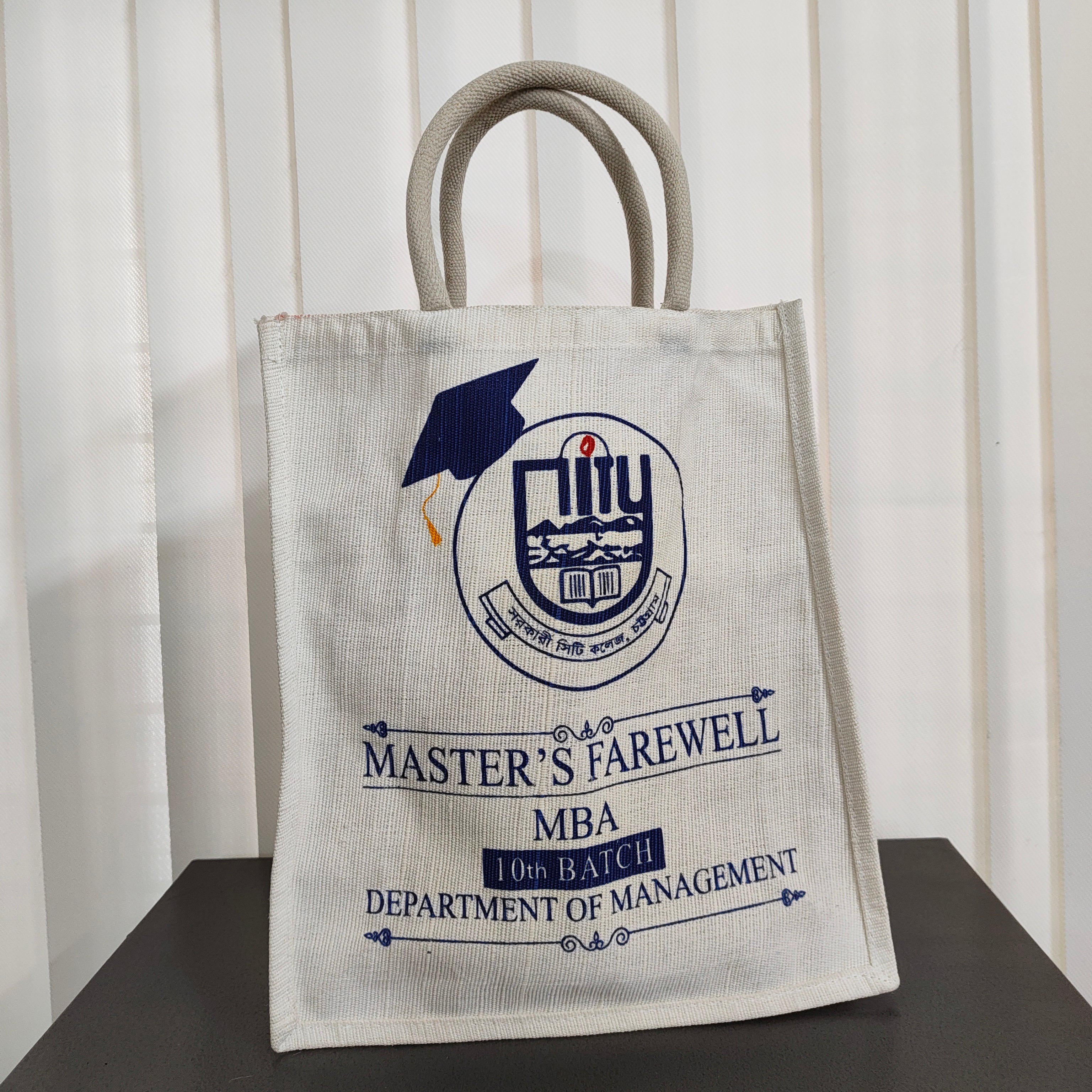 Jute Bag White (Without Zipper) 07 front