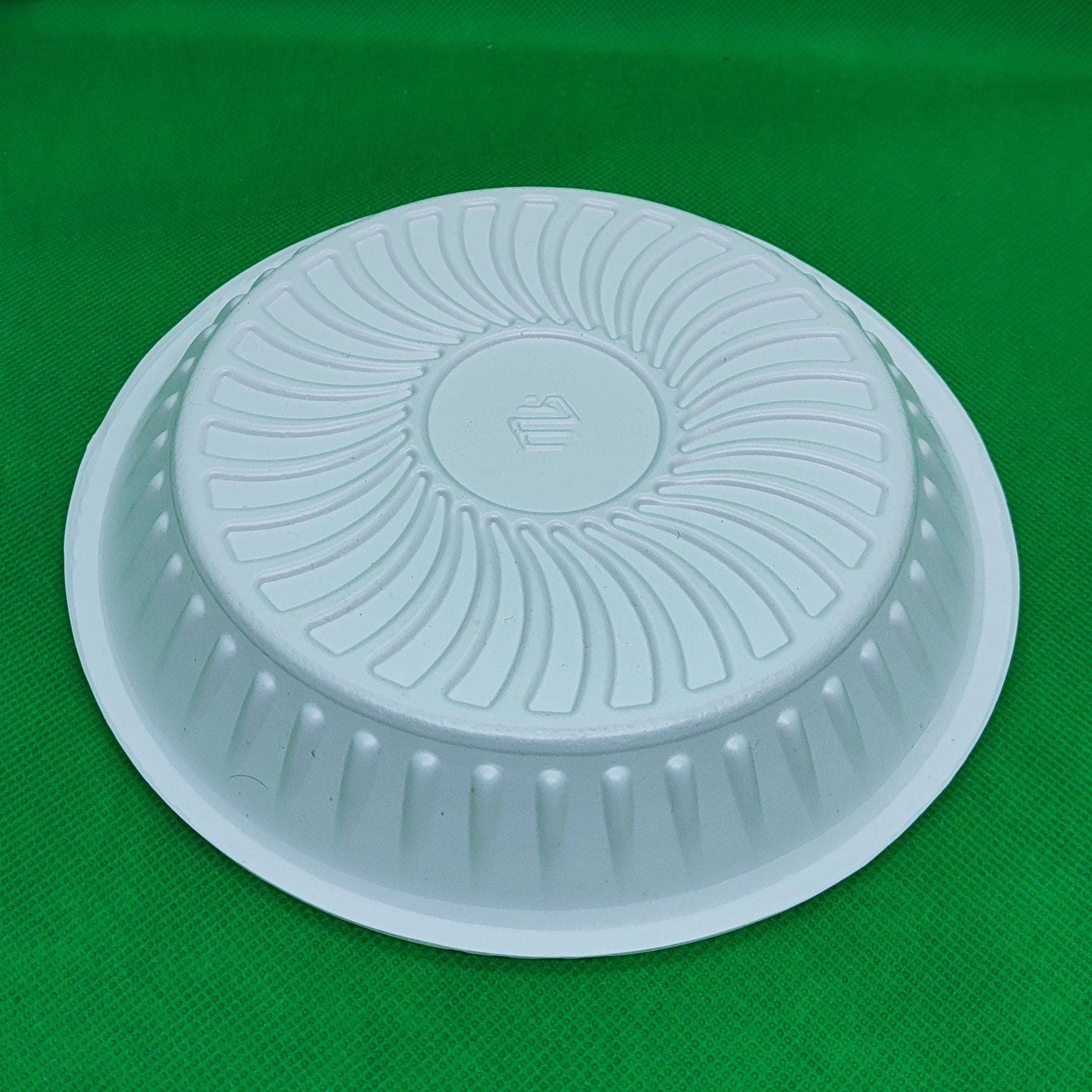 One Time Plastic Plate 7 inch (White) back polypacker