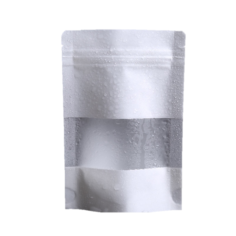 White Zip Lock Pouch with Window (2 Layer)